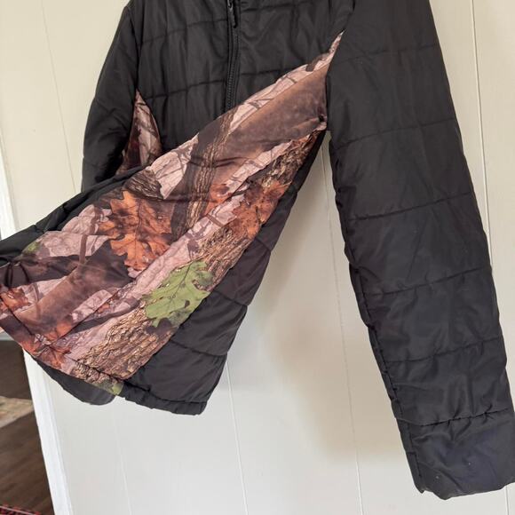 Totes black & green camo puffer full zip puffer outdoors jacket men's medium - Picture 5 of 6